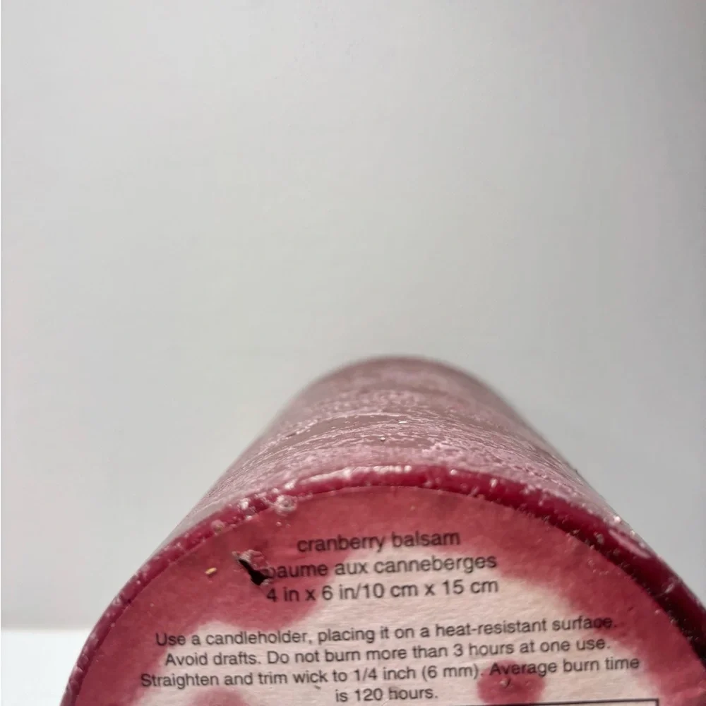 Pier 1 Cranberry Balsam Candle 4x6 Large Size